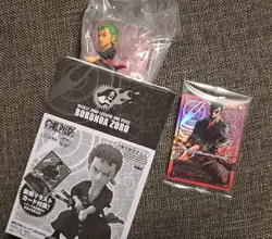 Roronoa Zoro OP01-001 Gold Text Leader Card 2024 LECAFIG + Figure - Image 1
