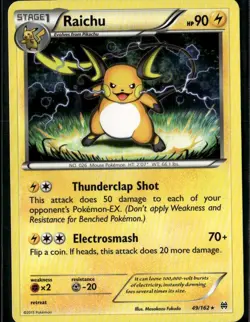 Raichu Rare XY BREAKthrough 49/162 Lightning Pokemon Card - Image 1