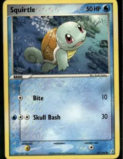 Squirtle 063/100 Common Crystal Guardians 63/100 Water Pokemon Card - Image 1