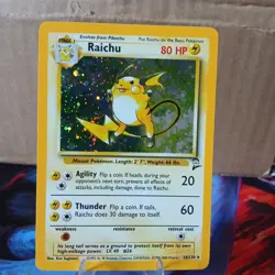 Pokemon TCG Raichu Base Set 2 Holo Unlimited Holo Rare Card 16/130 NM - Image 1