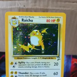 Pokemon TCG Raichu Base Set 2 Holo Unlimited Holo Rare Card 16/130 NM - Image 2