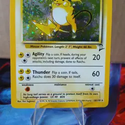 Pokemon TCG Raichu Base Set 2 Holo Unlimited Holo Rare Card 16/130 NM - Image 3