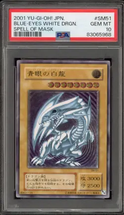 Yu-Gi-Oh! Blue-Eyes White Dragon Spell of Mask JPN Ultimate Rare SM-51 PSA 10 - Image 1