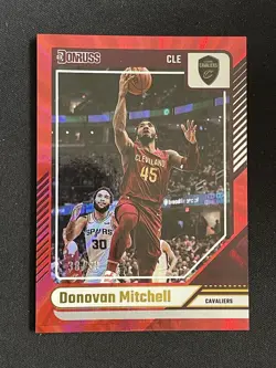 Donovan Mitchell 2024-25 Panini Donruss Holo Red Laser /99 #110 - Image 1