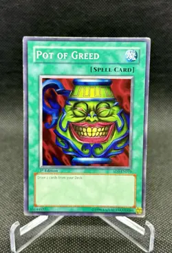 Yu-Gi-Oh! TCG Pot of Greed SD3-EN019 1st Edition Moderately Played Free Shipping - Image 1