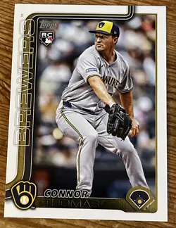 Connor Thomas Rookie Card Lot of 6 Topps Chrome Update RC Milwaukee Brewers - Image 3