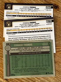 Connor Thomas Rookie Card Lot of 6 Topps Chrome Update RC Milwaukee Brewers - Image 5