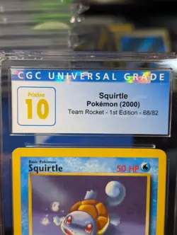 CGC Pristine 10 Squirtle 68/82 1st Edition Team Rocket Regular - Image 2