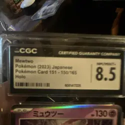 The Pokemon Company CGC 8.5 Mewtwo 150/165 Sv2a Card 151 JP Holo Rare 130HP - Image 3