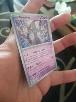 Mewtwo 151 Reverse Holo Rare 150/165 Scarlet & Violet Pokemon TCG - Image 3