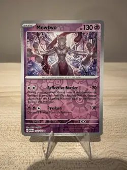 Pokemon TCG 2023 Mewtwo 150/165 Scarlet & Violet 151 Reverse Holo Rare - Image 1