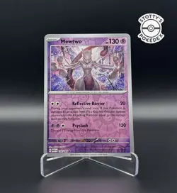 Mewtwo 150/165 Reverse Holo Scarlet & Violet 151 - Pokemon Card - well centered - Image 1