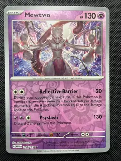 Mewtwo 150/165 - Pokemon TCG Reverse Holo Rare Card - Scarlet & Violet 151 - Image 1