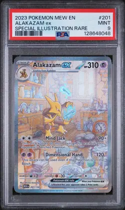 Alakazam Ex Pokemon Mew 151 201 Special Illustration Rare PSA 9 - Image 1