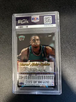 shareef abdur-rahim 1997-98 Ultra Platinum Medallion #37 /100 PSA 8 - Image 2