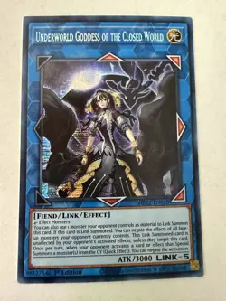Yugioh - Underworld Goddess of the Closed World - Prismatic Secret - 1st - MP22- - Image 1