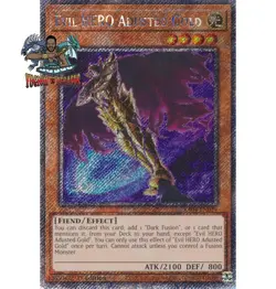 Yugioh! 1x Evil HERO Adusted Gold RA04-EN029 Platinum Secret Rare 1st Ed NM - Image 1