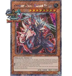 Yugioh! 1x Vanquish Soul Caesar Valius RA04-EN046 Platinum Secret Rare NM - Image 1
