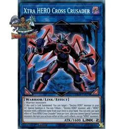 Yugioh! 1x Xtra HERO Cross Crusader RA04-EN076 Collector's Rare 1st Ed NM - Image 1