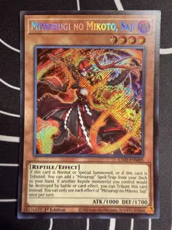 Mitsurugi No Mikoto, Saji (SECRET RARE) L26D-ENM05 (NM) 1st Edition Yu-Gi-Oh! - Image 1