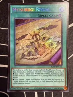 Mitsurugi Ritual (SECRET RARE) L26D-ENM15 (NM) 1st Edition Yu-Gi-Oh! Konami - Image 1