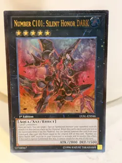 Yugioh Number C101: Silent Honor DARK LVAL-EN046 1st Edition Ultimate Rare NM - Image 1