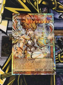 Konami Yu-Gi-Oh! Phara the Primordial Goddess CORI-EN022 Starlight over frame. - Image 1