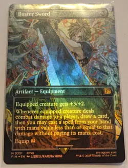 MTG English Magic Card Near Mint FOIL Borderless BUSTER SWORD from Final Fantasy - Image 1