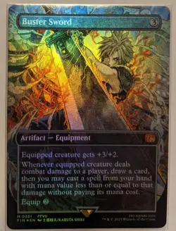 MTG English Magic Card Near Mint FOIL Borderless BUSTER SWORD from Final Fantasy - Image 3
