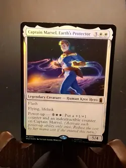 Captain Marvel, Earth's Protector Marvel Super Heroes MTG Foil Near Mint - Image 1
