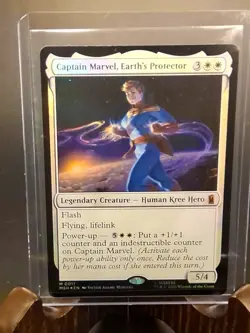 Captain Marvel, Earth's Protector Marvel Super Heroes MTG Foil Near Mint - Image 3