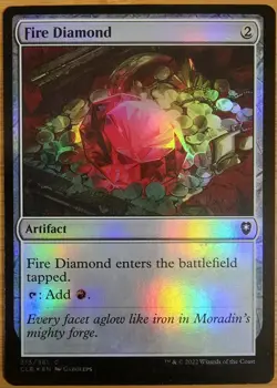 X 1 Fire Diamond NM-M FOIL Commander Legends: Battle for Baldur's Gate MTG Magic - Image 2