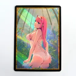 ZERO TWO Waifu Anime Card LIMITED 1/1 Custom TCG Holo Goddess Story ACG T09901 - Image 1