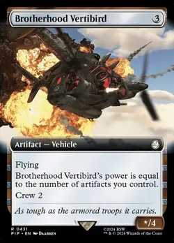 Brotherhood Vertibird Extended Art - PIP 0431 - NM - MTG Magic - Image 1