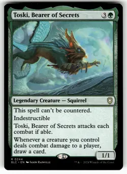 Toski, Bearer of Secrets 244 Rare Commander: Bloomburrow Magic: The Gathering NM - Image 1