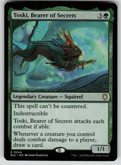 Toski, Bearer of Secrets Rare Commander: Bloomburrow 244 MTG Near Mint - Image 1