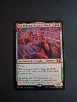 The Vision and Scarlet Witch Foil 707 Marvel Super Heroes Magic the Gathering - Image 1