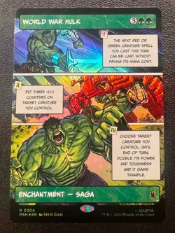 World War Hulk (Borderless FOIL) MSH 304 Magic: The Gathering R NM - Image 1