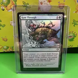 MTG Ram Through Commander Masters Foil Common NM - Image 1