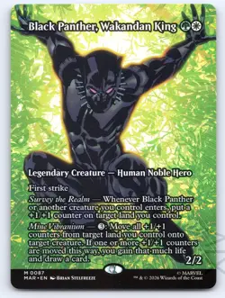 Black Panther, Wakandan King (Borderless) MTG Marvel Universe Eternal-Legal - Image 1