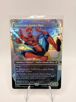 MTG Spectacular Spider-Man Borderless 14 Marvel's Spider-Man Rare Foil NM - Image 1