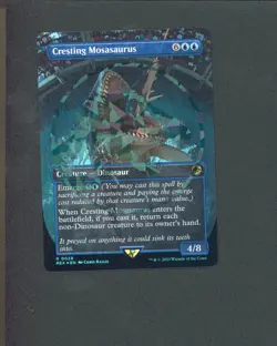 Magic the Gathering Cresting Mosasaurus Embossed Fossil Foil NM - Image 1