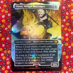 MTG Final Fantasy Cloud, Midgar Mercenary 0564 Borderless Foil Rare - Image 1