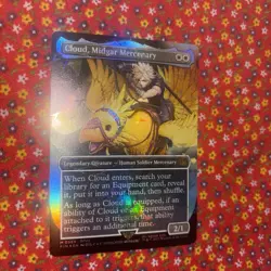 MTG Final Fantasy Cloud, Midgar Mercenary 0564 Borderless Foil Rare - Image 4