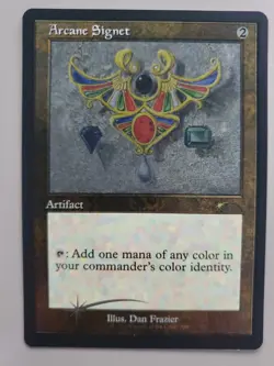 MTG Arcane Signet (589) Secret Lair Drop Etched Foil Retro Rare Dan Frazier Art - Image 1