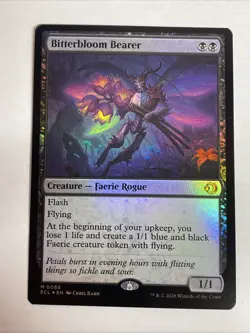 Magic: The Gathering Bitterbloom Bearer Mythic Black Creature Lorwyn 0088 Foil - Image 1