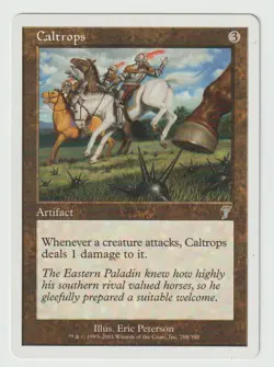 Magic the Gathering MTG 7th Edition #288 Caltrops Artifact Uncommon LP - Image 1