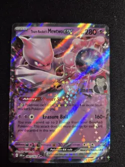 Team Rocket's Mewtwo ex 081/182 Double Rare Destined Rivals Holo Near Mint - Image 1