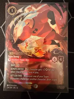 Lorcana Mr Incredible Super Strong Enchanted Wilds Unknown 234/204 - Image 1