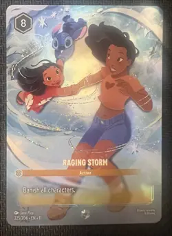 Raging Storm Winterspell Enchanted Holo Disney Lorcana 225/204 NM - Image 1